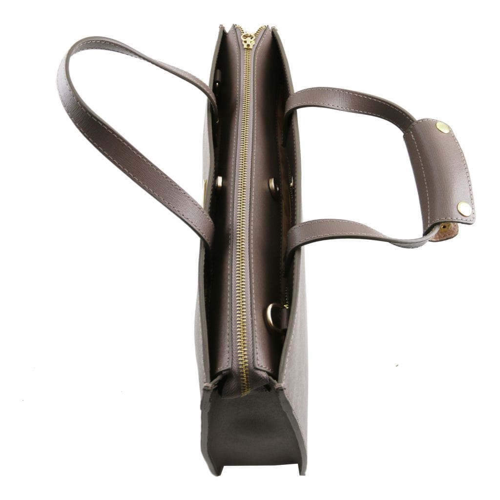 Palermo - Saffiano Italian leather briefcase 3-compartment for women | TL141369