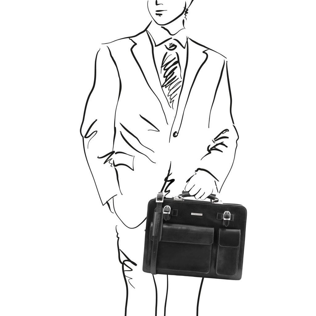 Venezia - Leather briefcase 2 compartments | TL141268