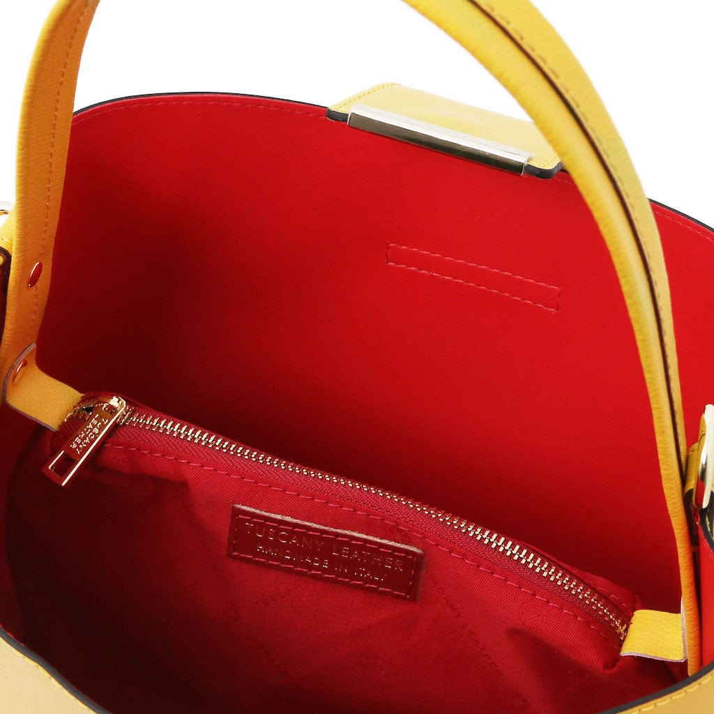 Clio - Palmellato leather bucket bag | TL141690