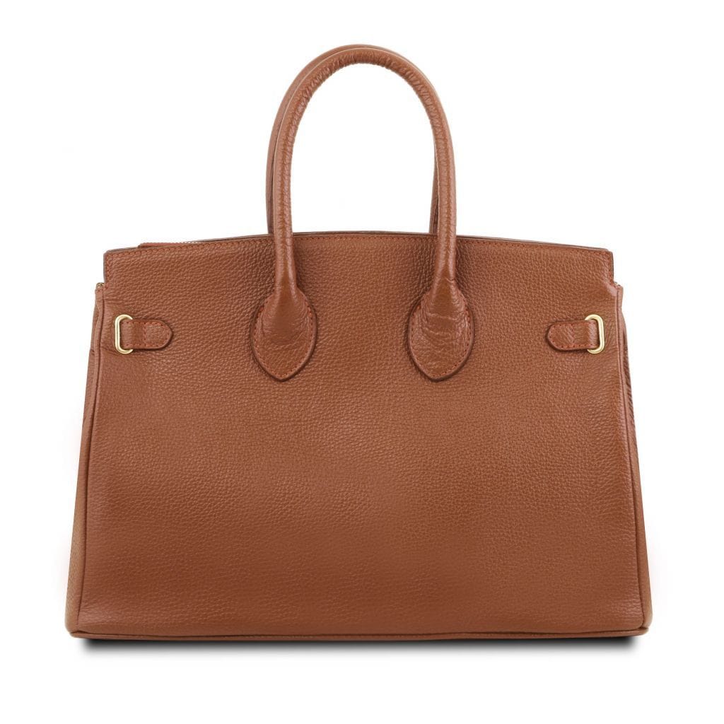 TL Bag - Leather handbag with golden hardware | TL141529