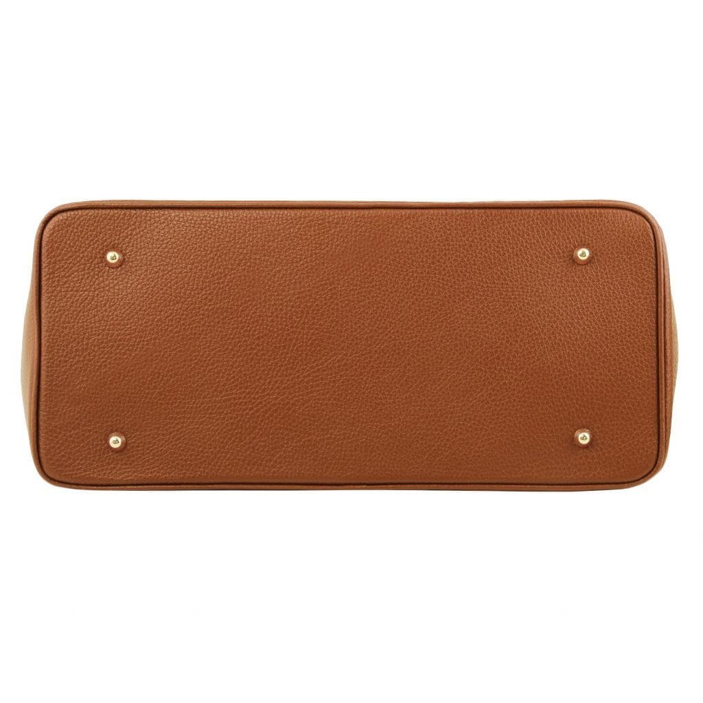 TL Bag - Leather handbag with golden hardware | TL141529