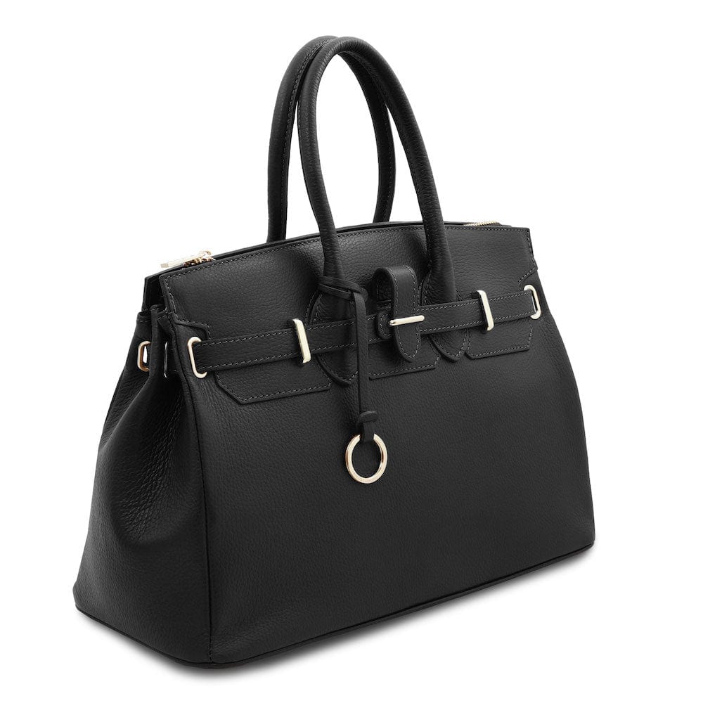 TL Bag - Leather handbag with golden hardware | TL141529