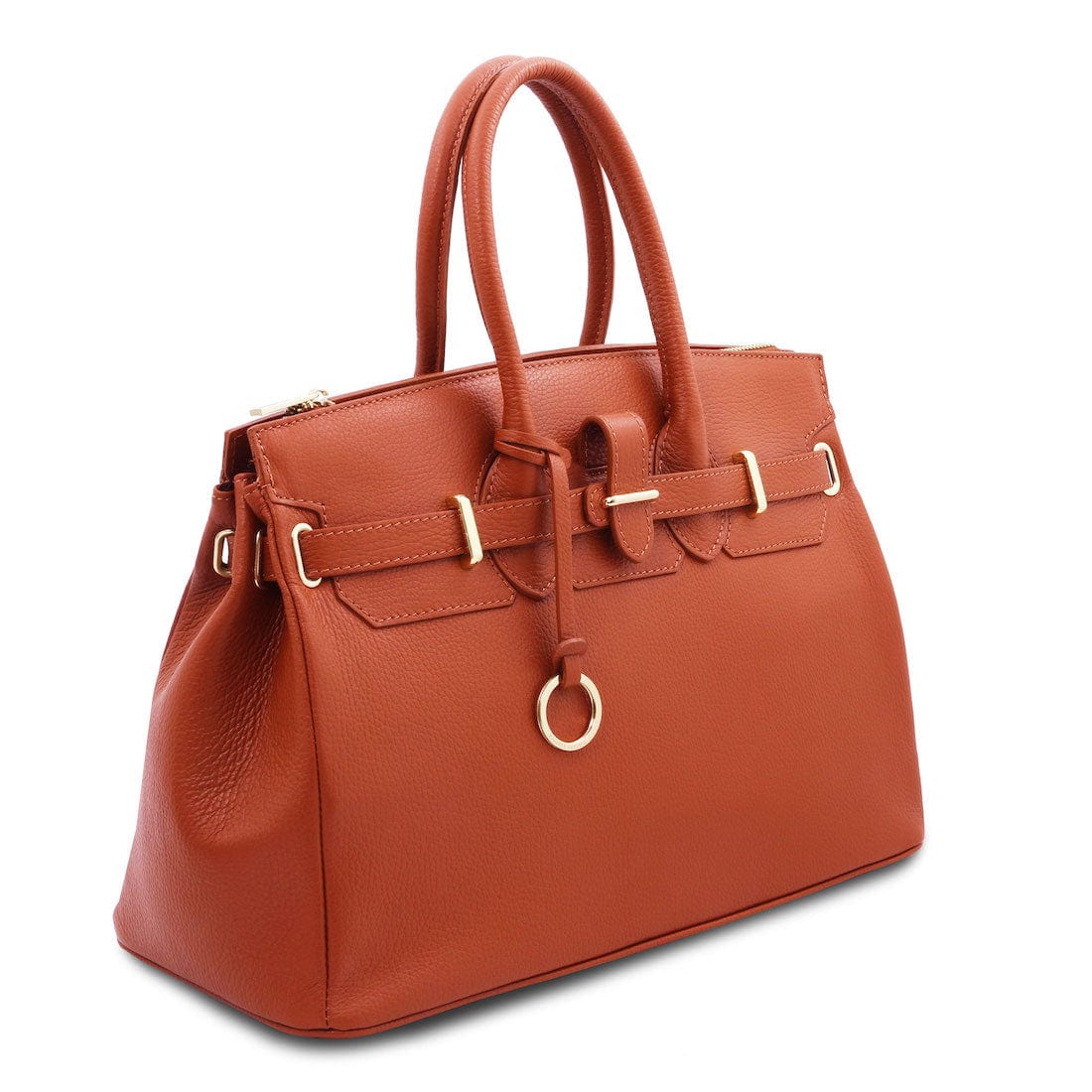 TL Bag - Leather handbag with golden hardware | TL141529