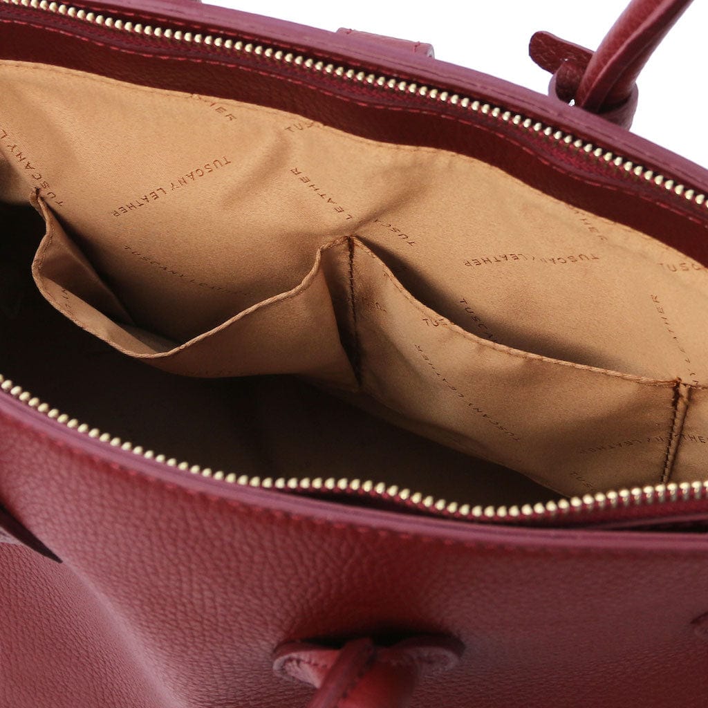 TL Bag - Leather handbag with golden hardware | TL141529