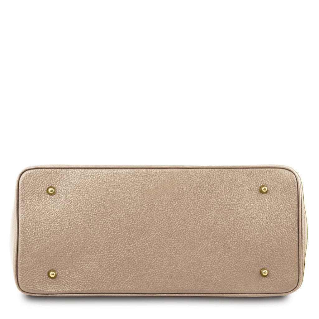 TL Bag - Leather handbag with golden hardware | TL141529