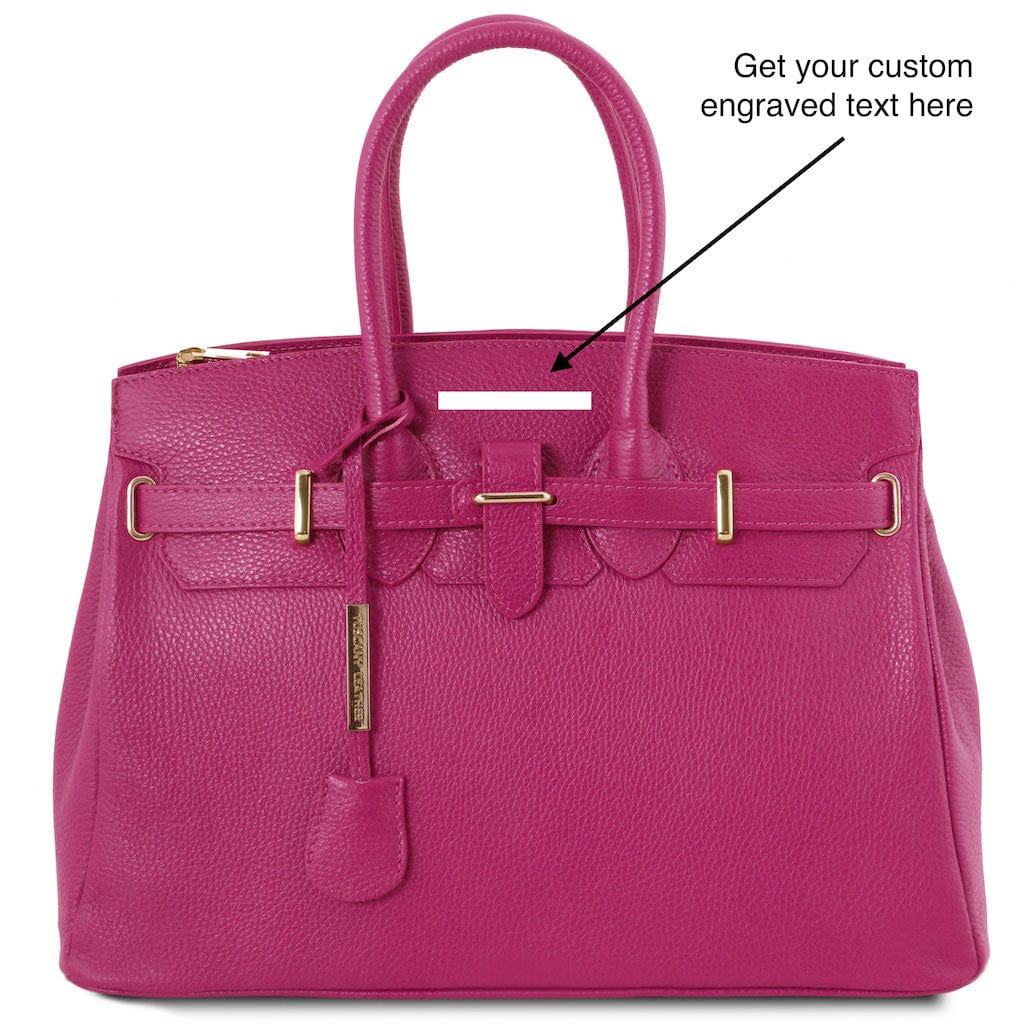 TL Bag - Leather handbag with golden hardware | TL141529