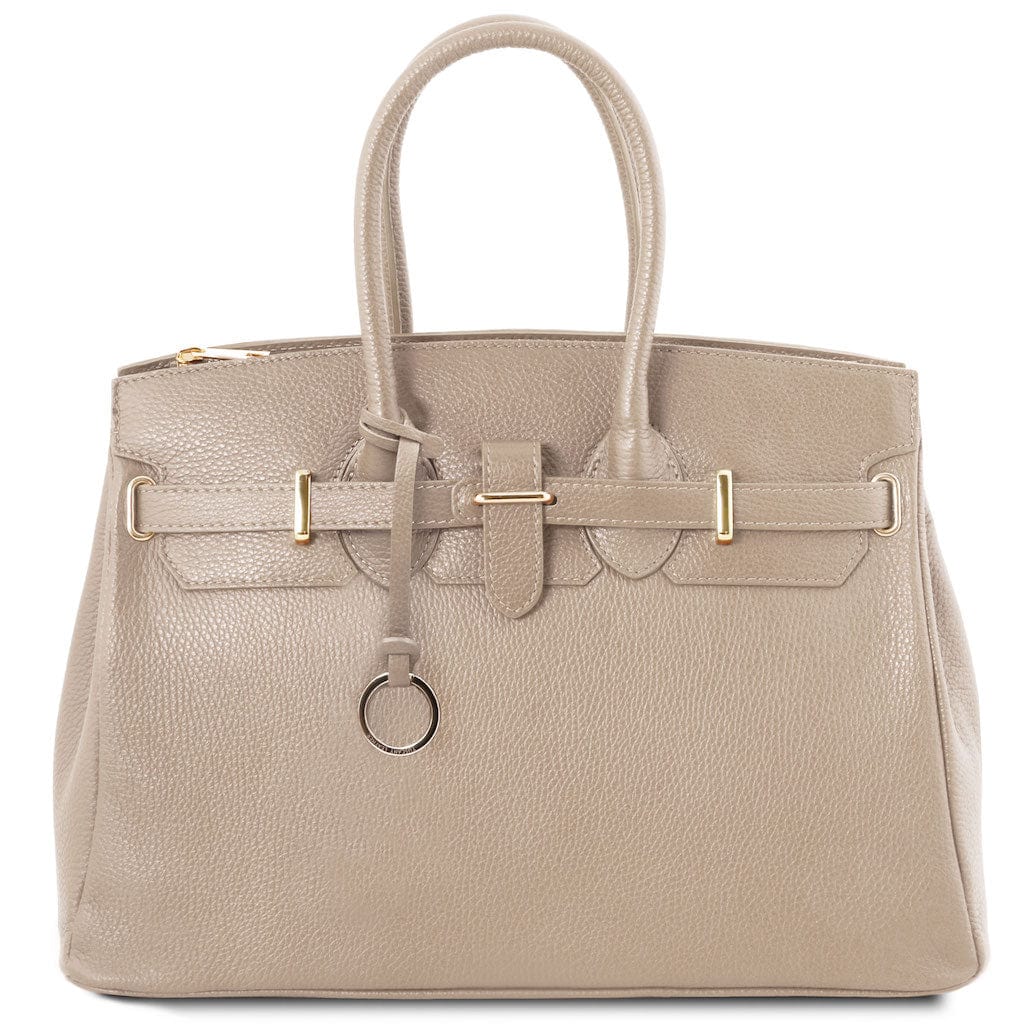 TL Bag - Leather handbag with golden hardware | TL141529
