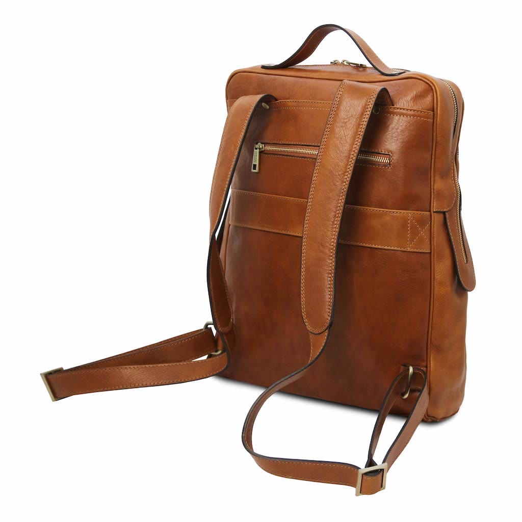 Bangkok - Matte leather laptop backpack - Large size | TL142336