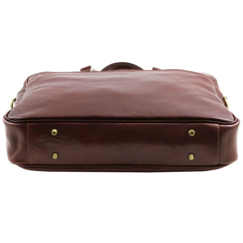 Urbino - Leather laptop briefcase 2 compartments with front pocket | TL141894