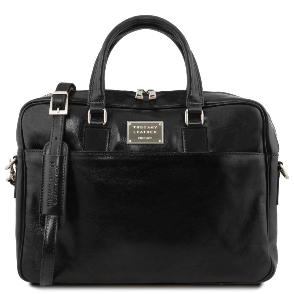 Urbino - Leather laptop briefcase 2 compartments with front pocket | TL141894