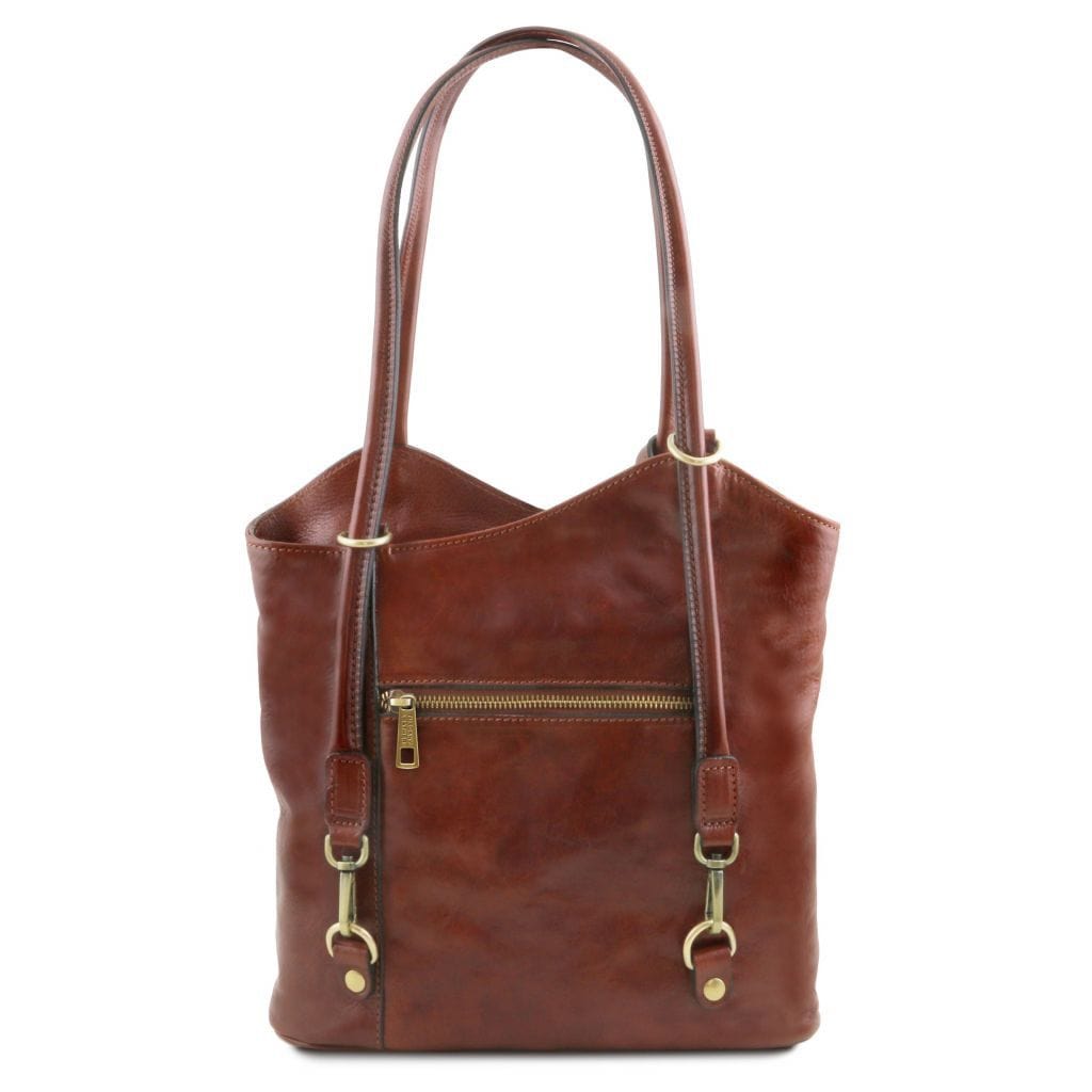 Patty - Italian leather convertible 2-in-1 backpack shoulder bag | TL141497