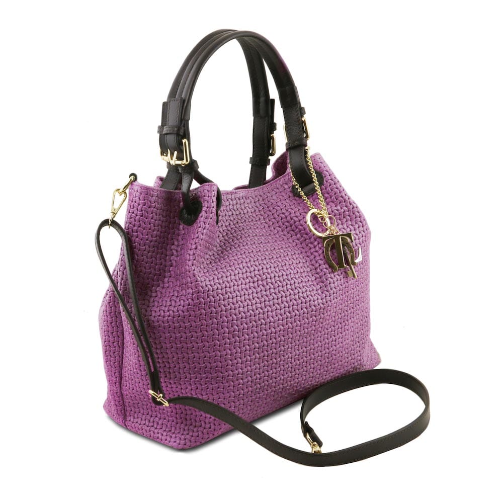TL KeyLuck - Woven printed leather shopping bag | TL141573