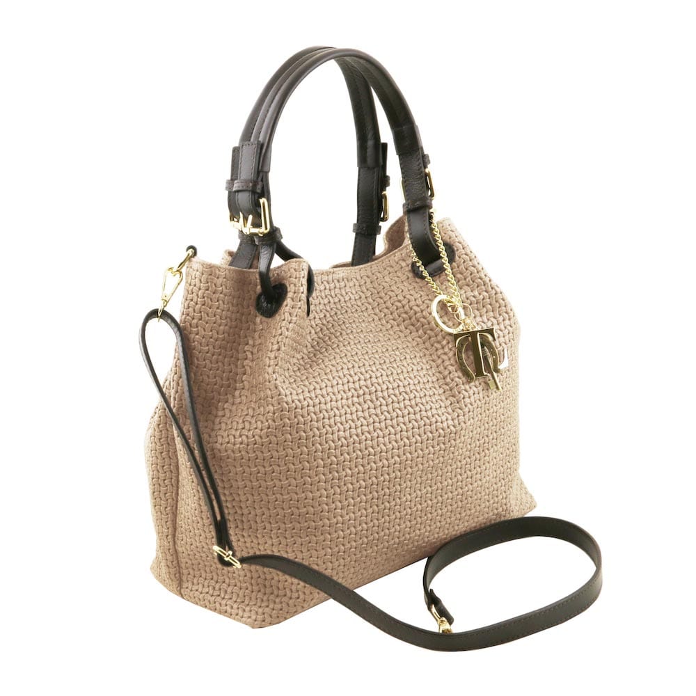 TL KeyLuck - Woven printed leather shopping bag | TL141573