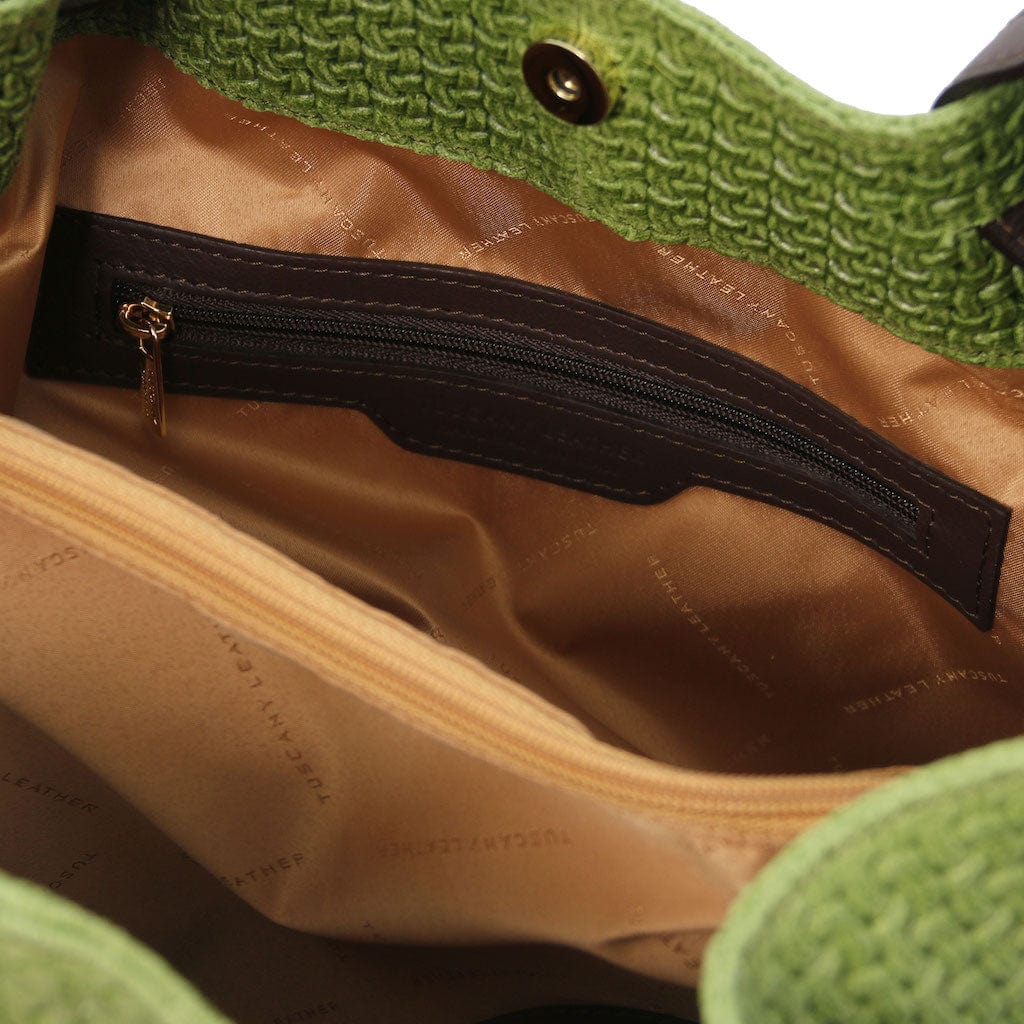 TL KeyLuck - Woven printed leather shopping bag | TL141573