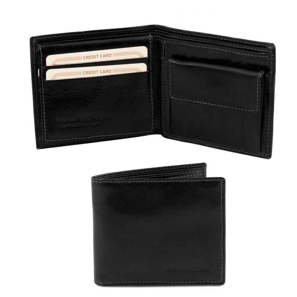 Exclusive 3 fold leather wallet for men with coin pocket | TL141377