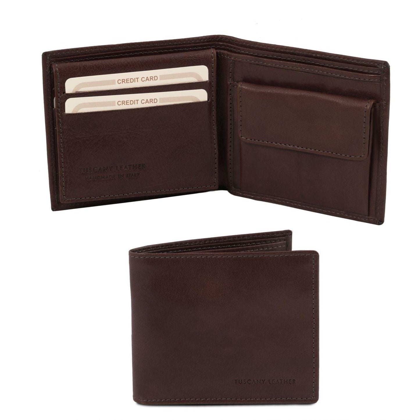 Exclusive 3 fold leather wallet for men with coin pocket | TL141377