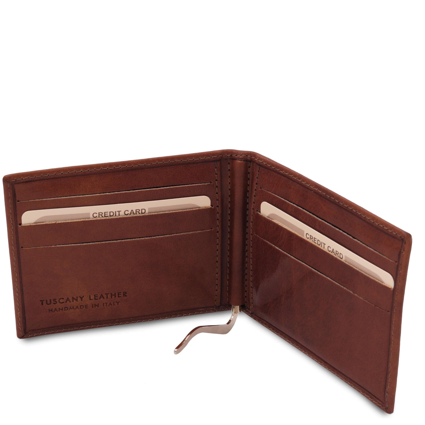 Exclusive leather card holder with money clip | TL142055