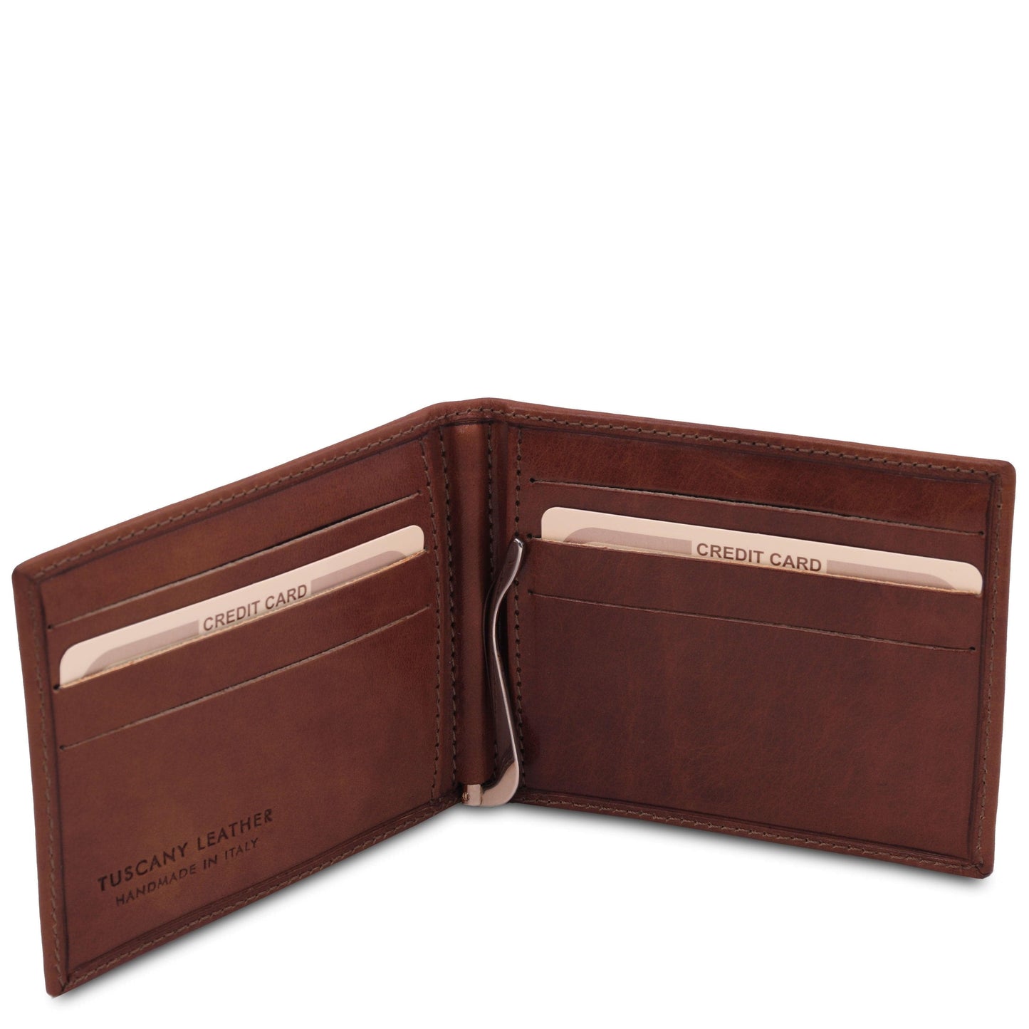 Exclusive leather card holder with money clip | TL142055