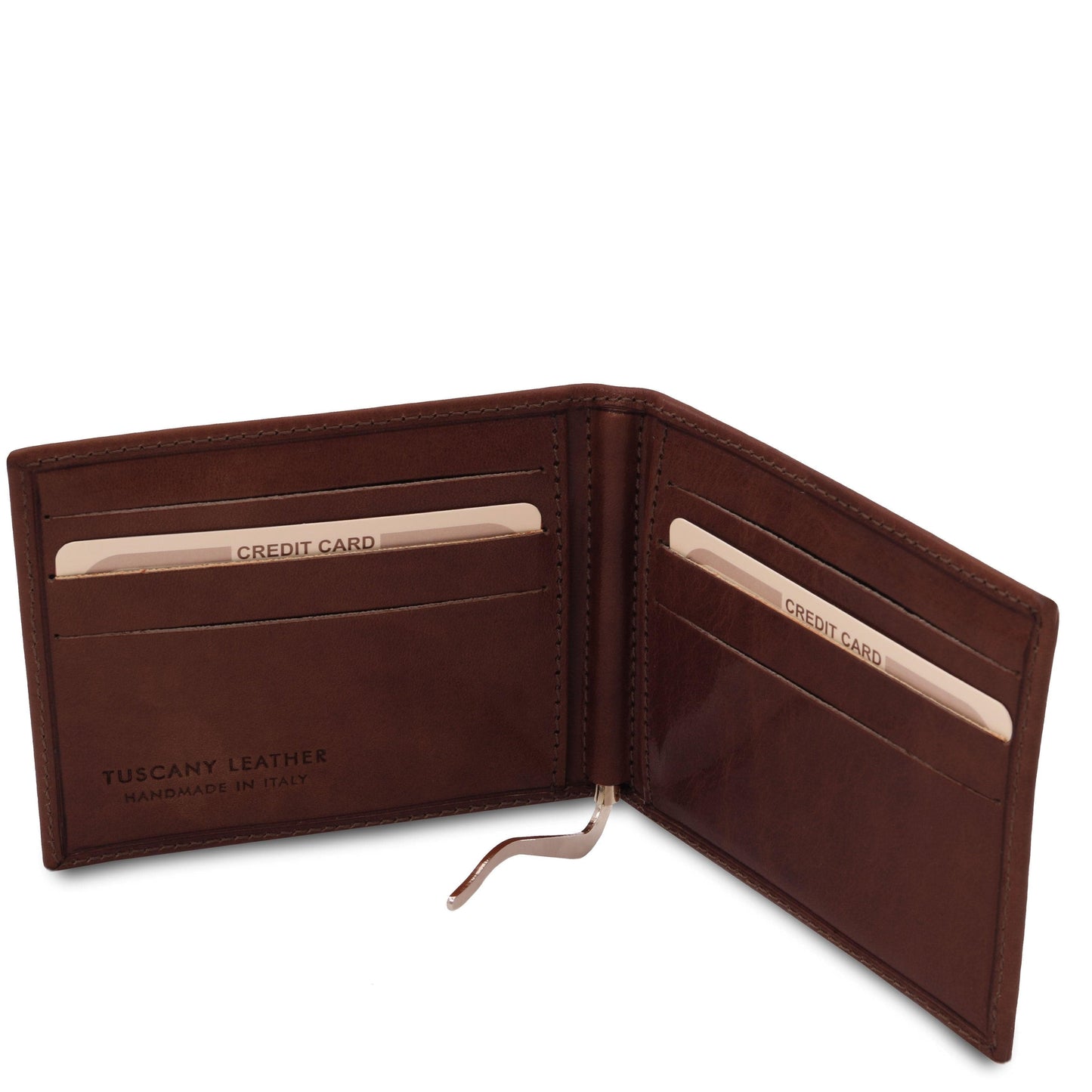 Exclusive leather card holder with money clip | TL142055