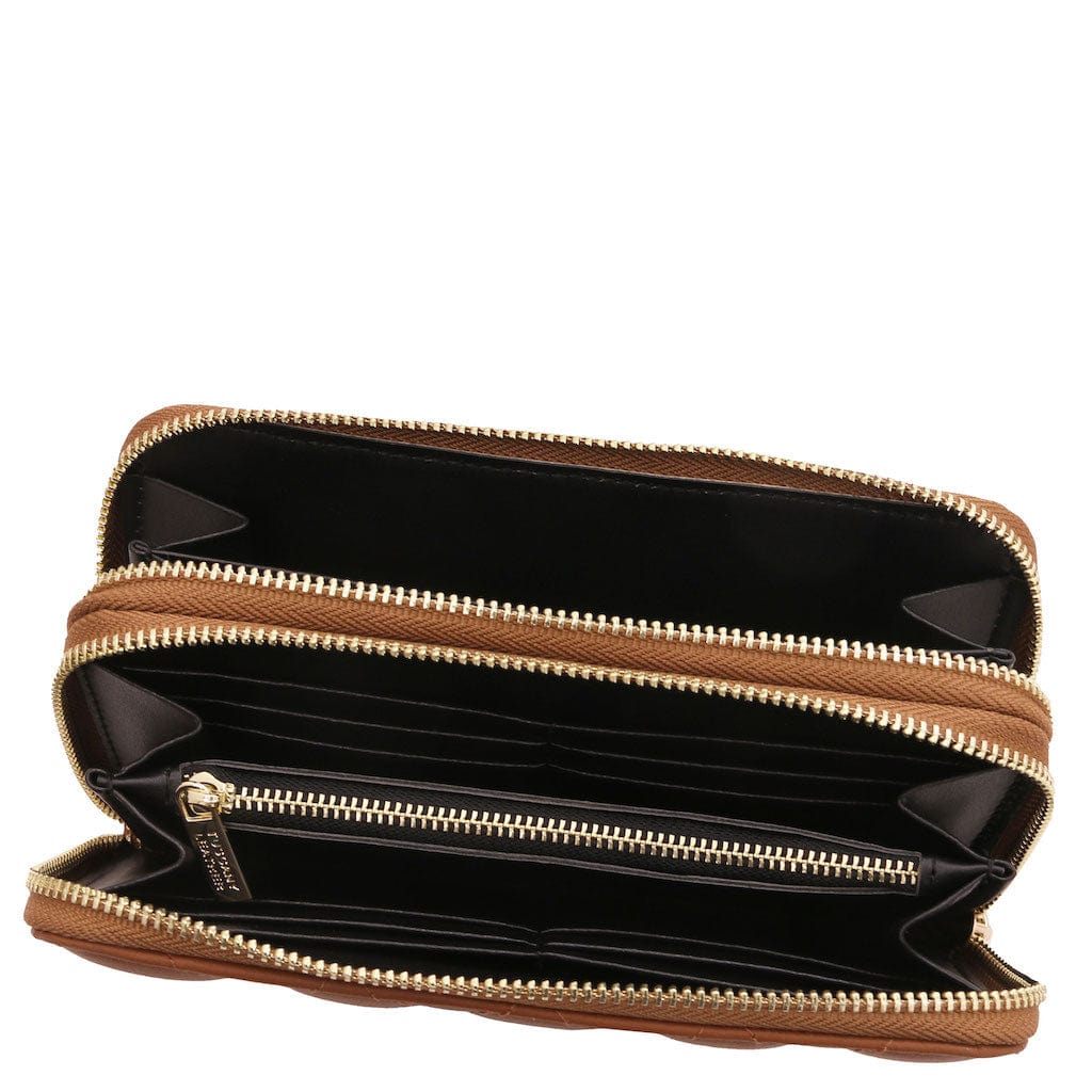 Ada - Double zip around soft quilted leather wallet | TL142349