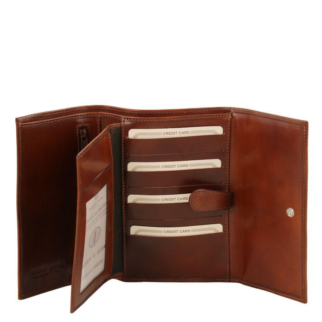 Exclusive 4 fold Italian leather wallet for women | TL140796