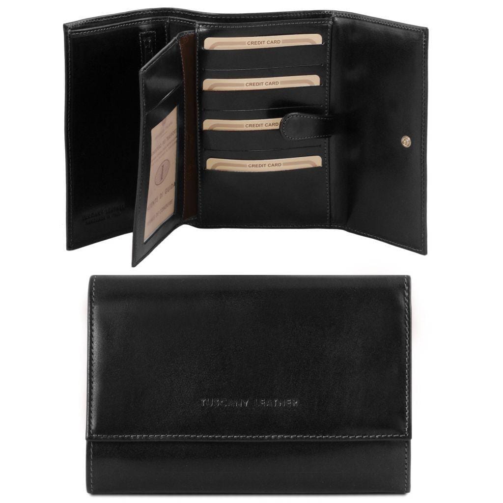 Exclusive 4 fold Italian leather wallet for women | TL140796