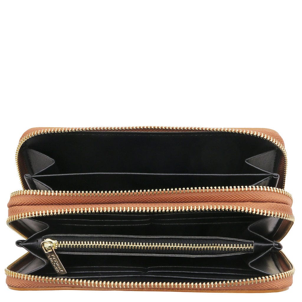 Gaia - Double zip around leather wallet | TL142343