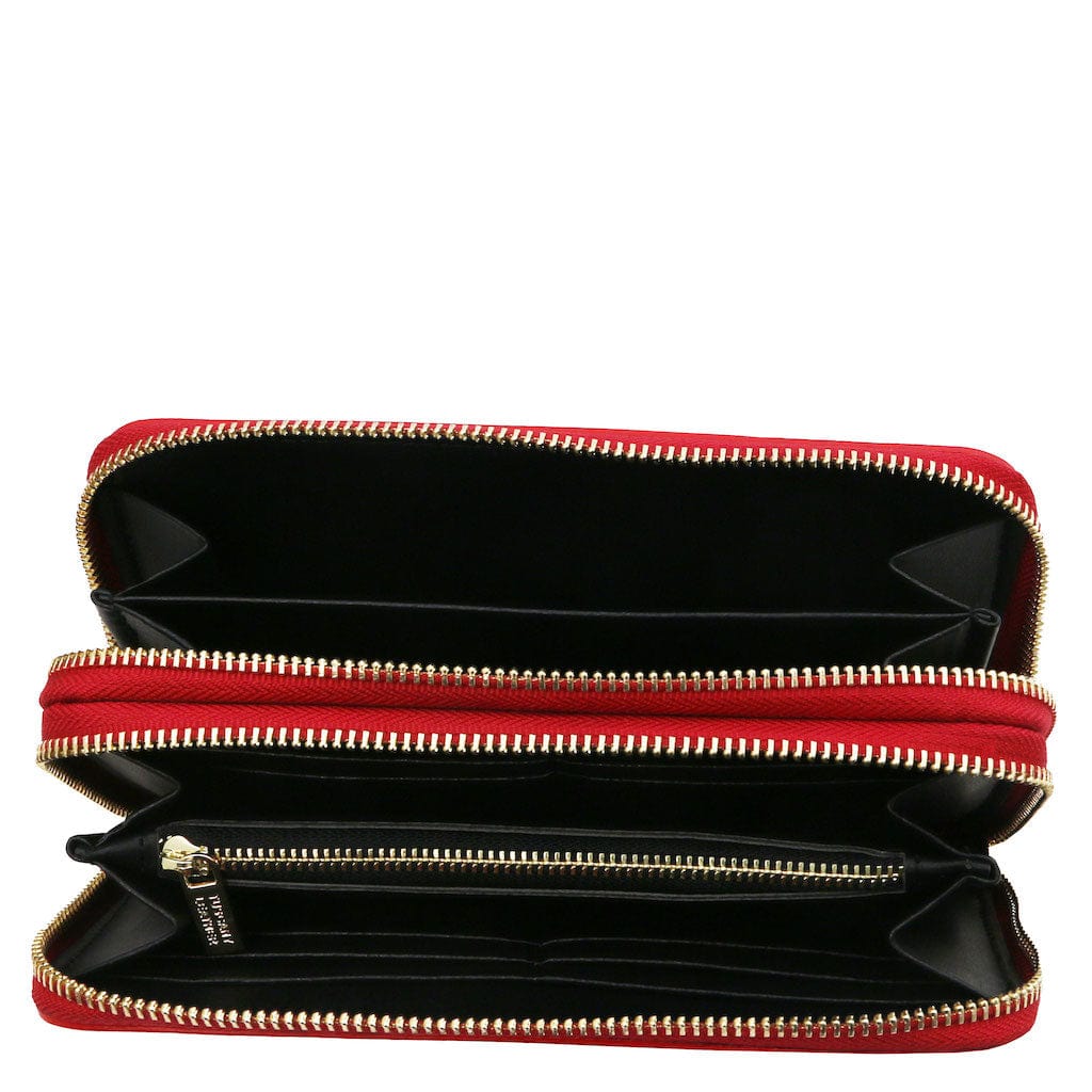 Gaia - Double zip around leather wallet | TL142343