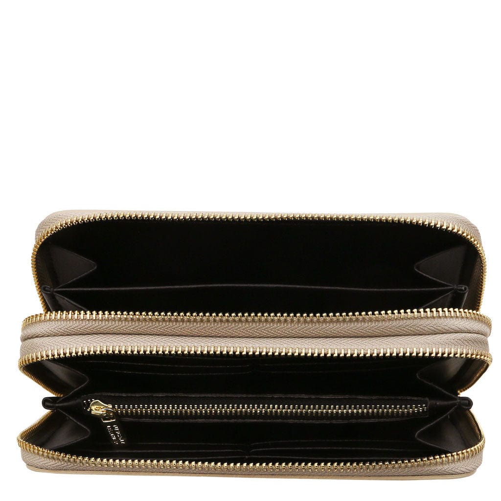 Gaia - Double zip around leather wallet | TL142343
