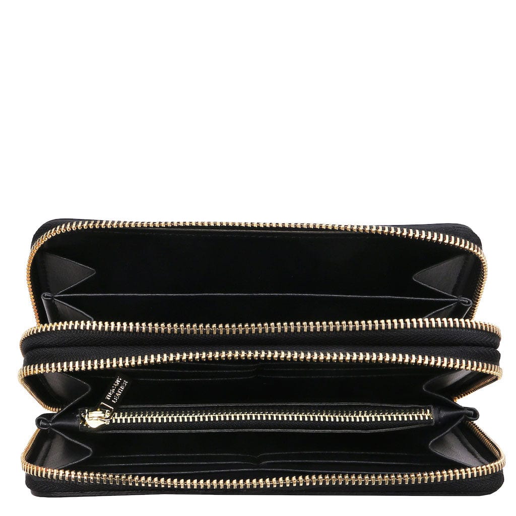 Gaia - Double zip around leather wallet | TL142343