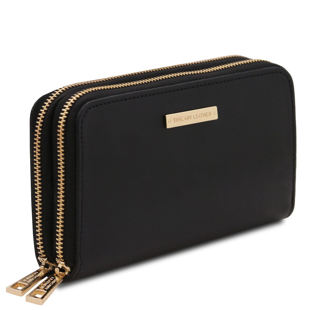 Gaia - Double zip around leather wallet | TL142343