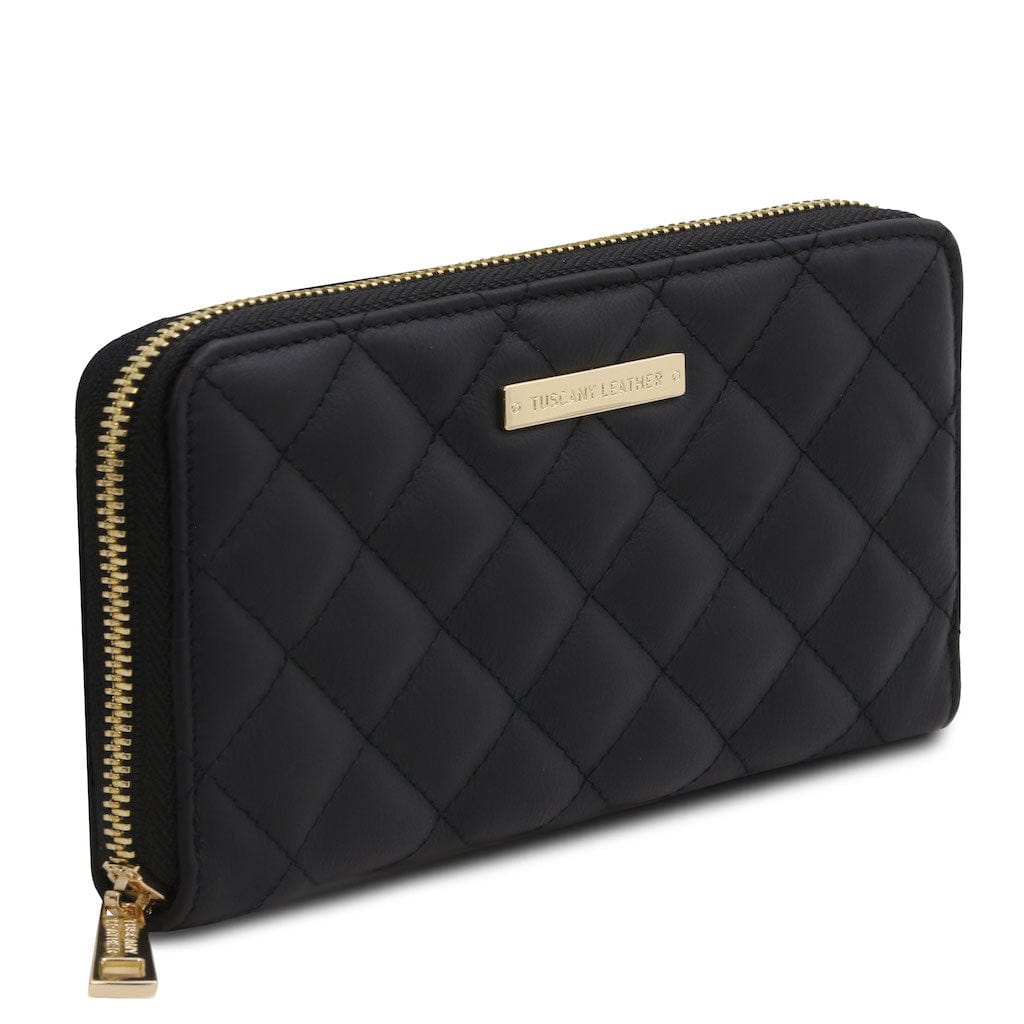 Penelope - Exclusive zip around quilted leather wallet | TL142316