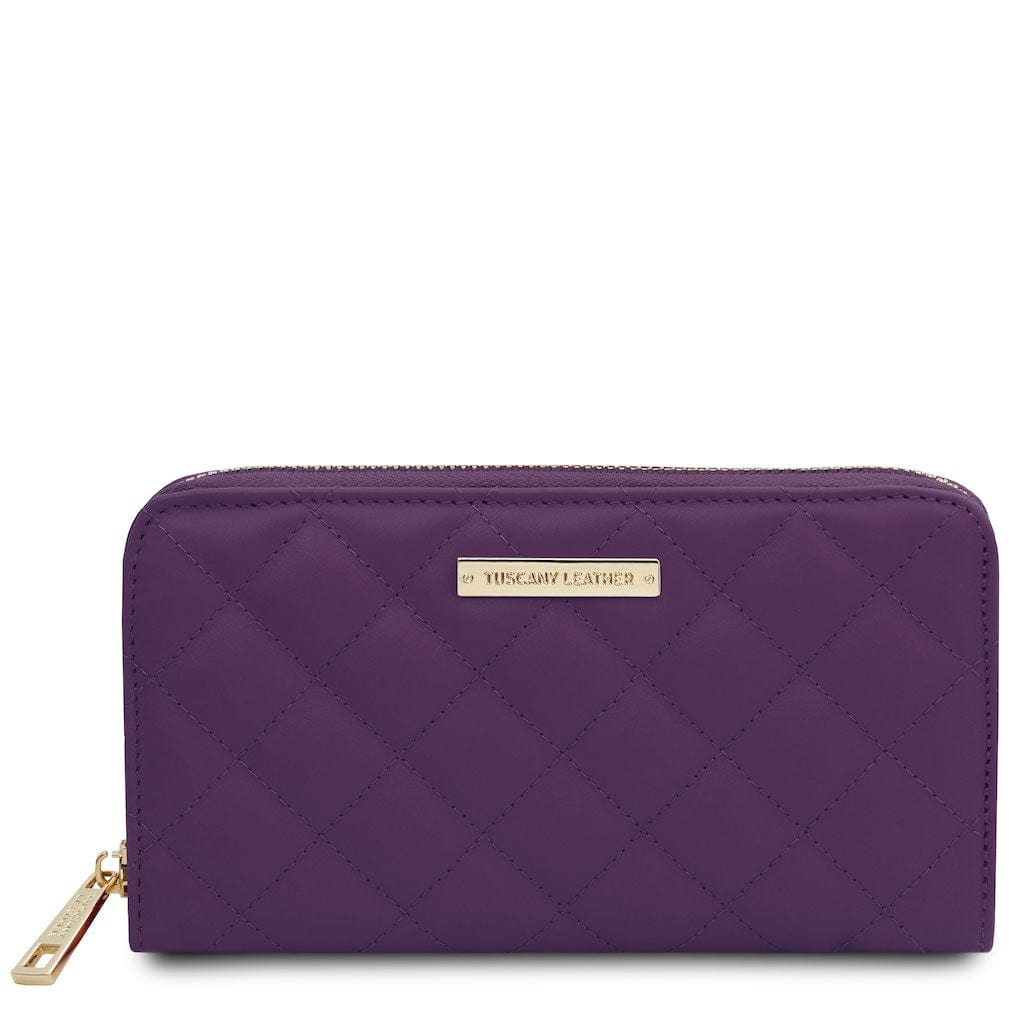 Penelope - Exclusive zip around quilted leather wallet | TL142316