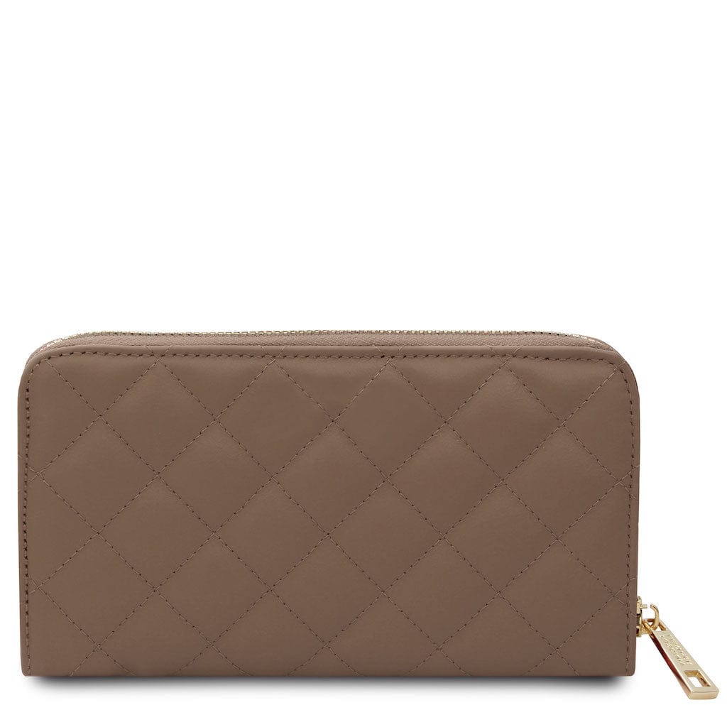 Penelope - Exclusive zip around quilted leather wallet | TL142316