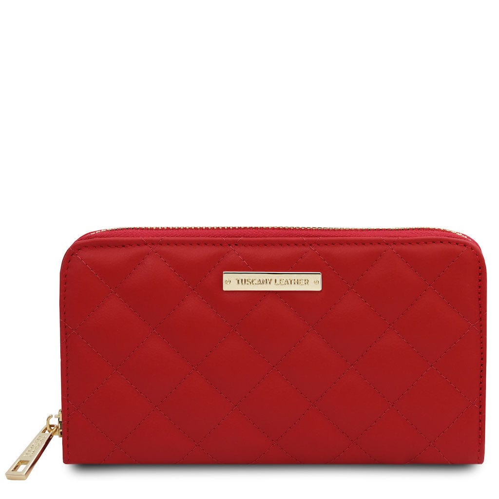 Penelope - Exclusive zip around quilted leather wallet | TL142316