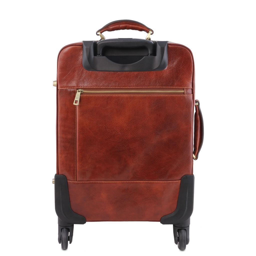 TL Voyager - Vertical leather trolley with 4 wheels | TL141911