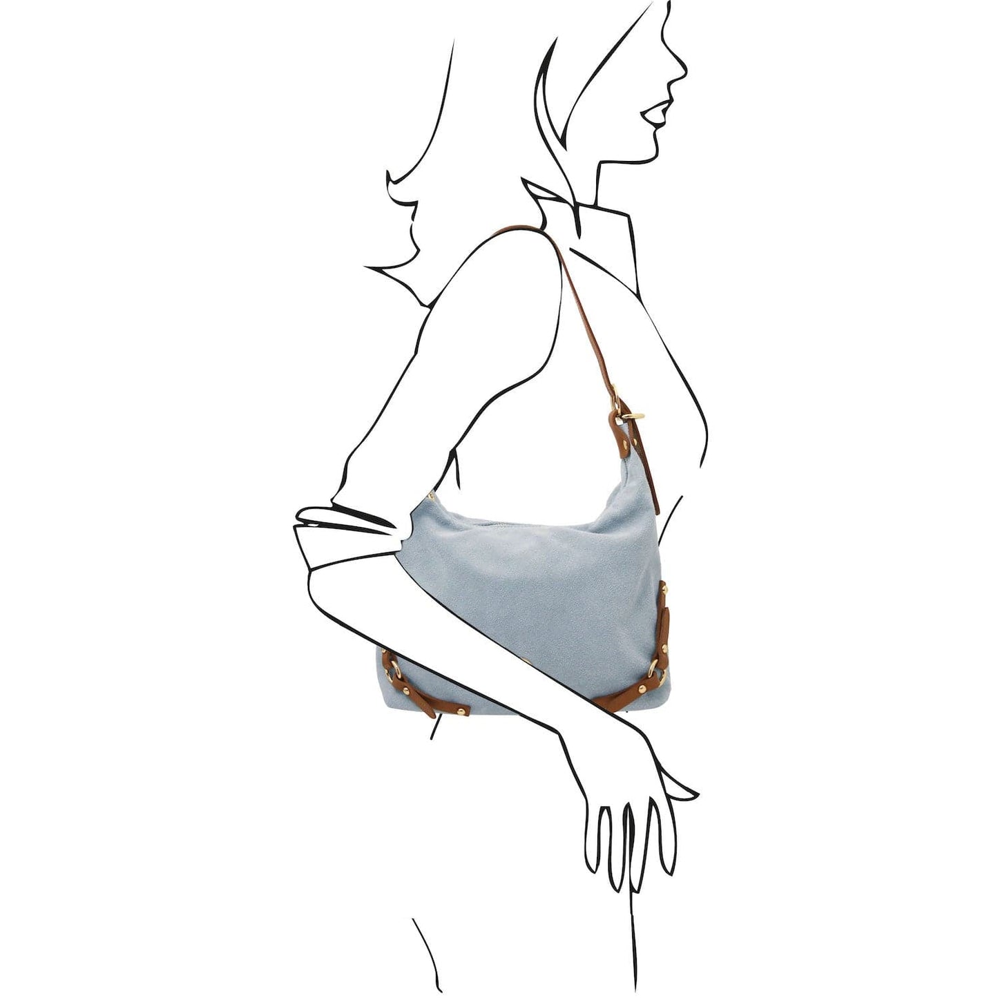 Sierra - Suede Hobo Bag | TL142419