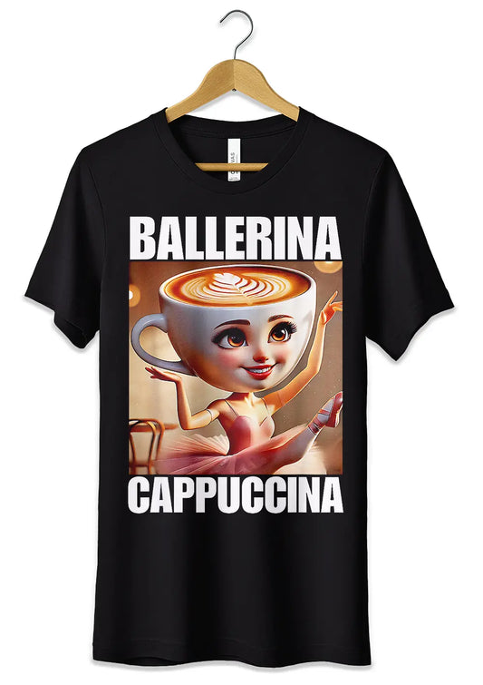 T-Shirt Maglietta Ballerina Cappuccina TikTok Brainrot