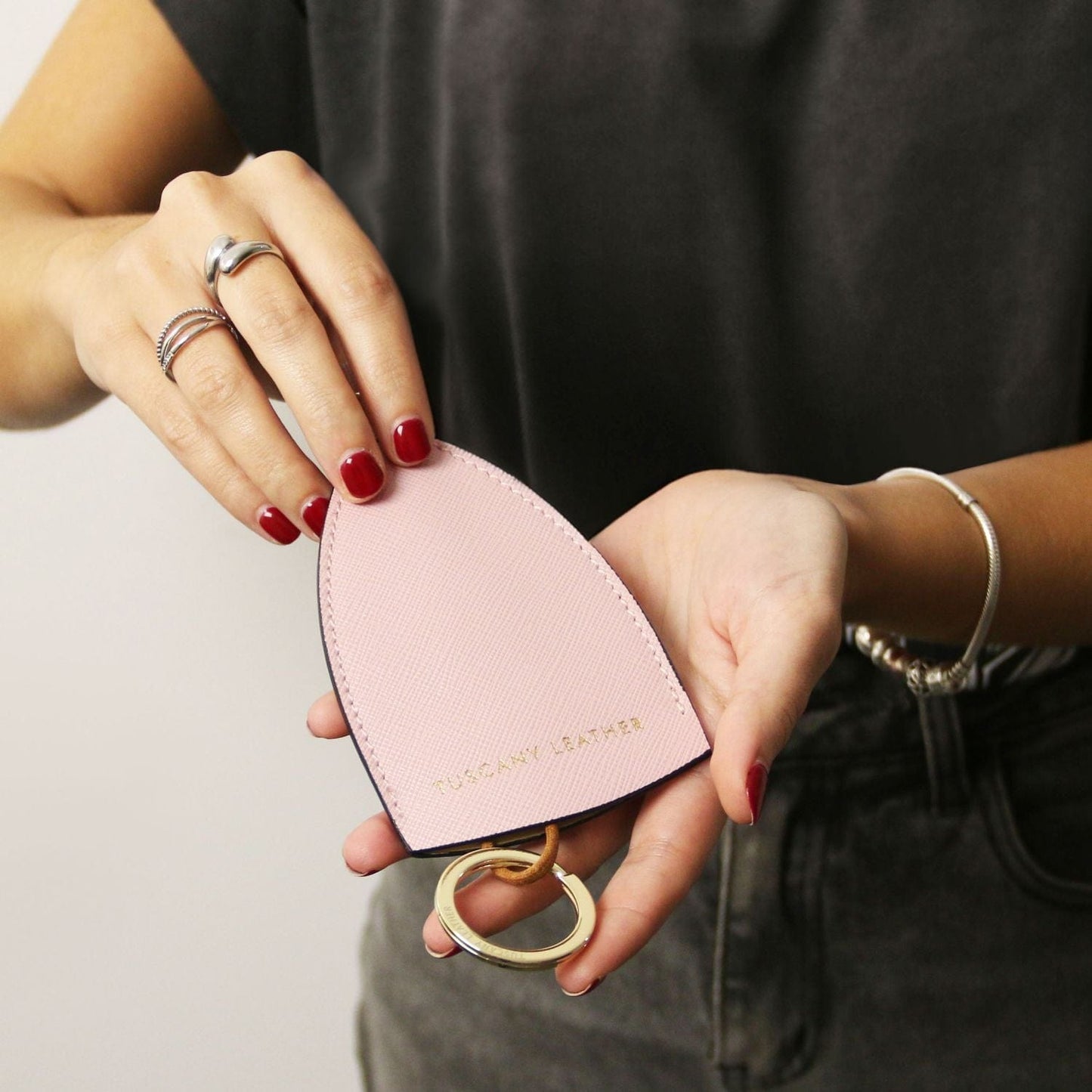 TL Bag - Saffiano leather key ring holder | TL142387