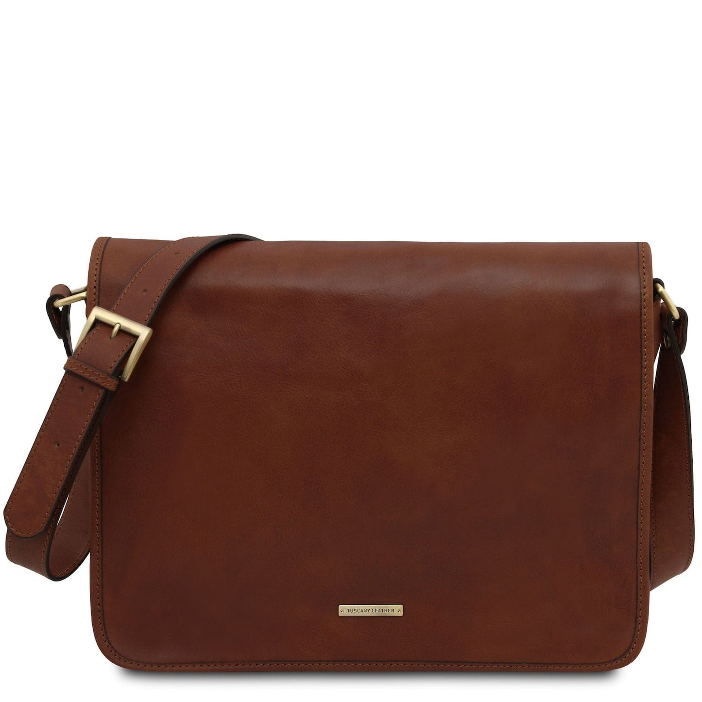 TL Messenger - Two compartment matte leather shoulder bag - Large size | TL142430