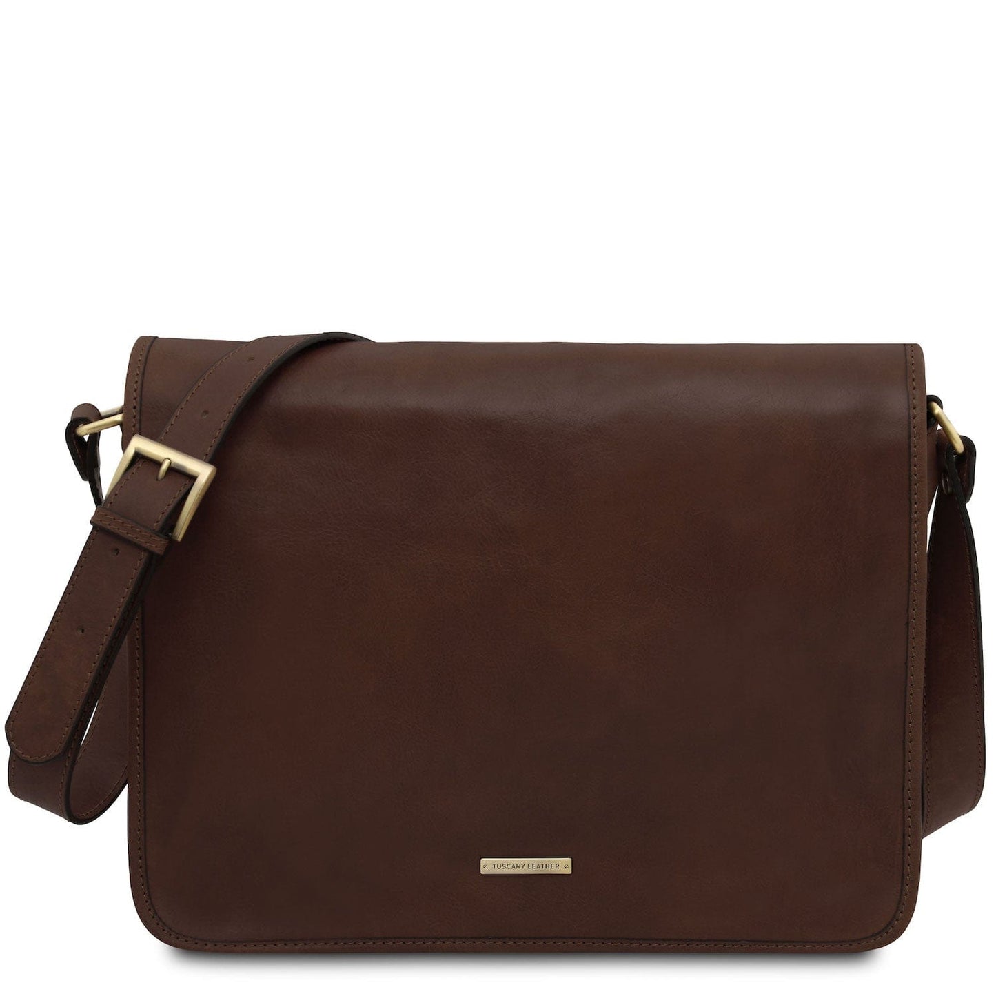 TL Messenger - Two compartment matte leather shoulder bag - Large size | TL142430