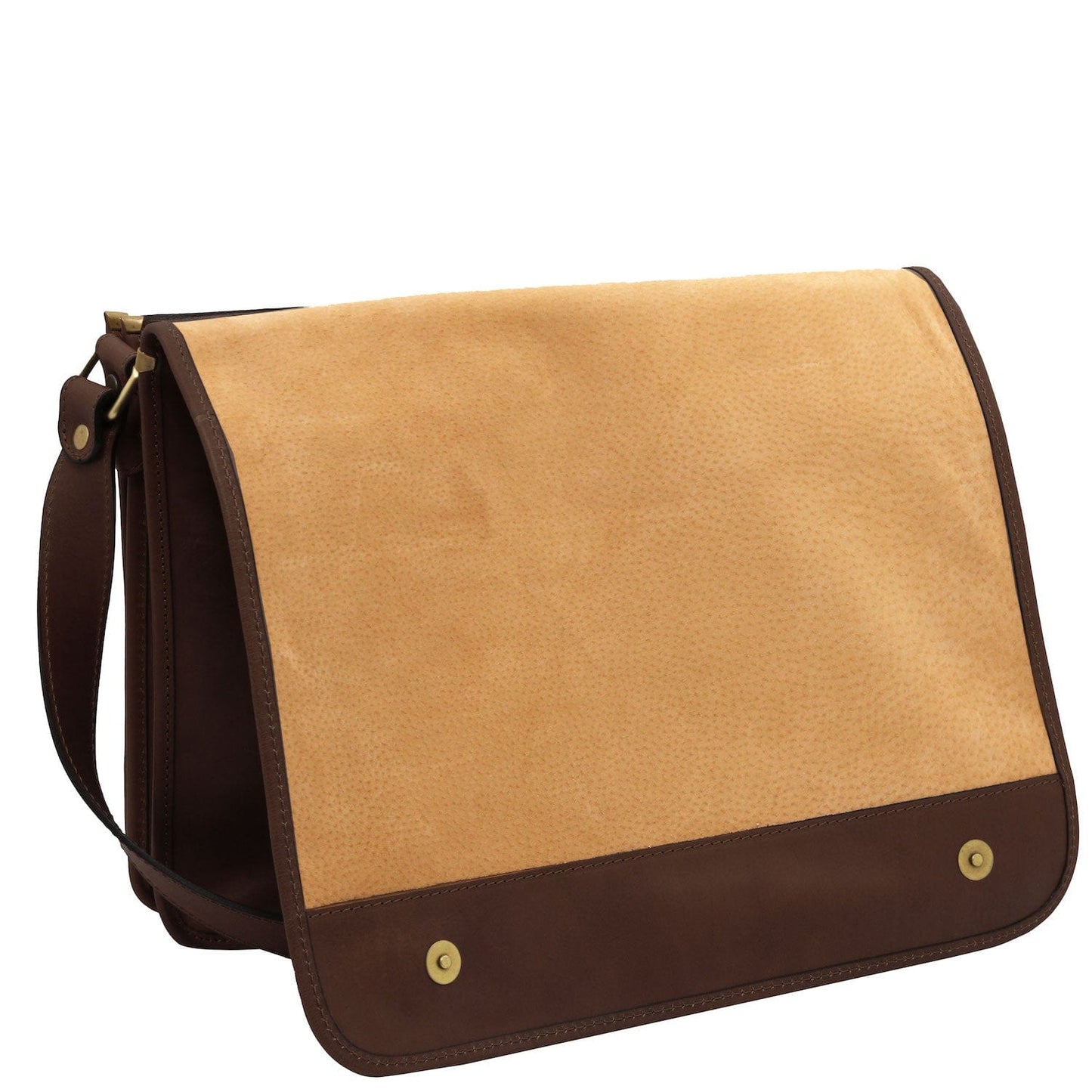 TL Messenger - Two compartment matte leather shoulder bag - Large size | TL142430