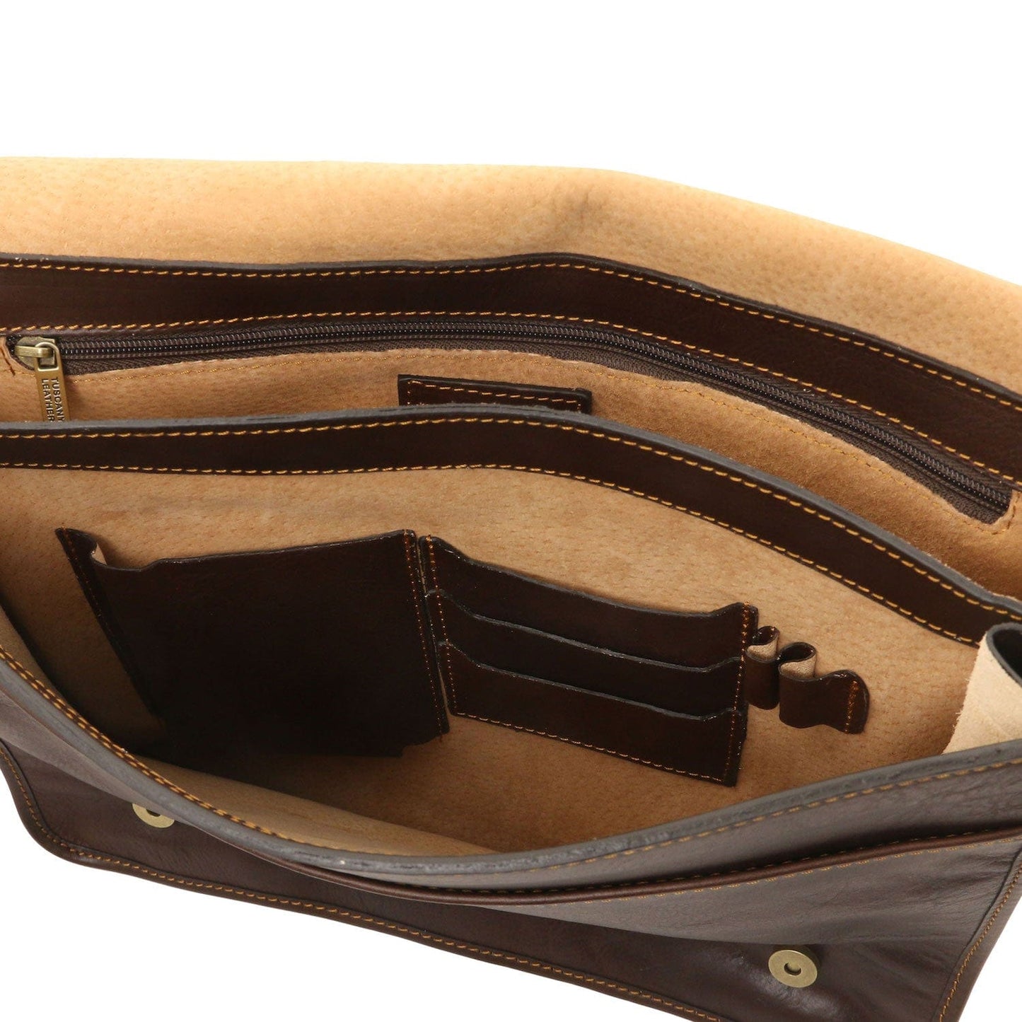 TL Messenger - Two compartment matte leather shoulder bag - Large size | TL142430